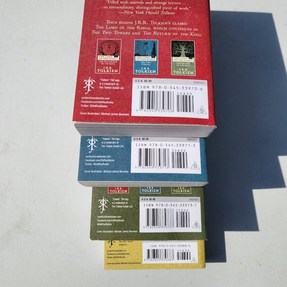 NEW J.R.R. Tolkien Book Bundle Set The Hobbit Lord of the Rings 4 Books Paperbac - Picture 8 of 11